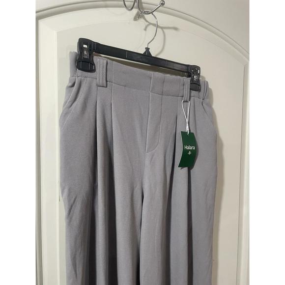 Halara Flex Gray High Waisted Side Pocket Wide Leg Waffle Work Pants S - Picture 4 of 4